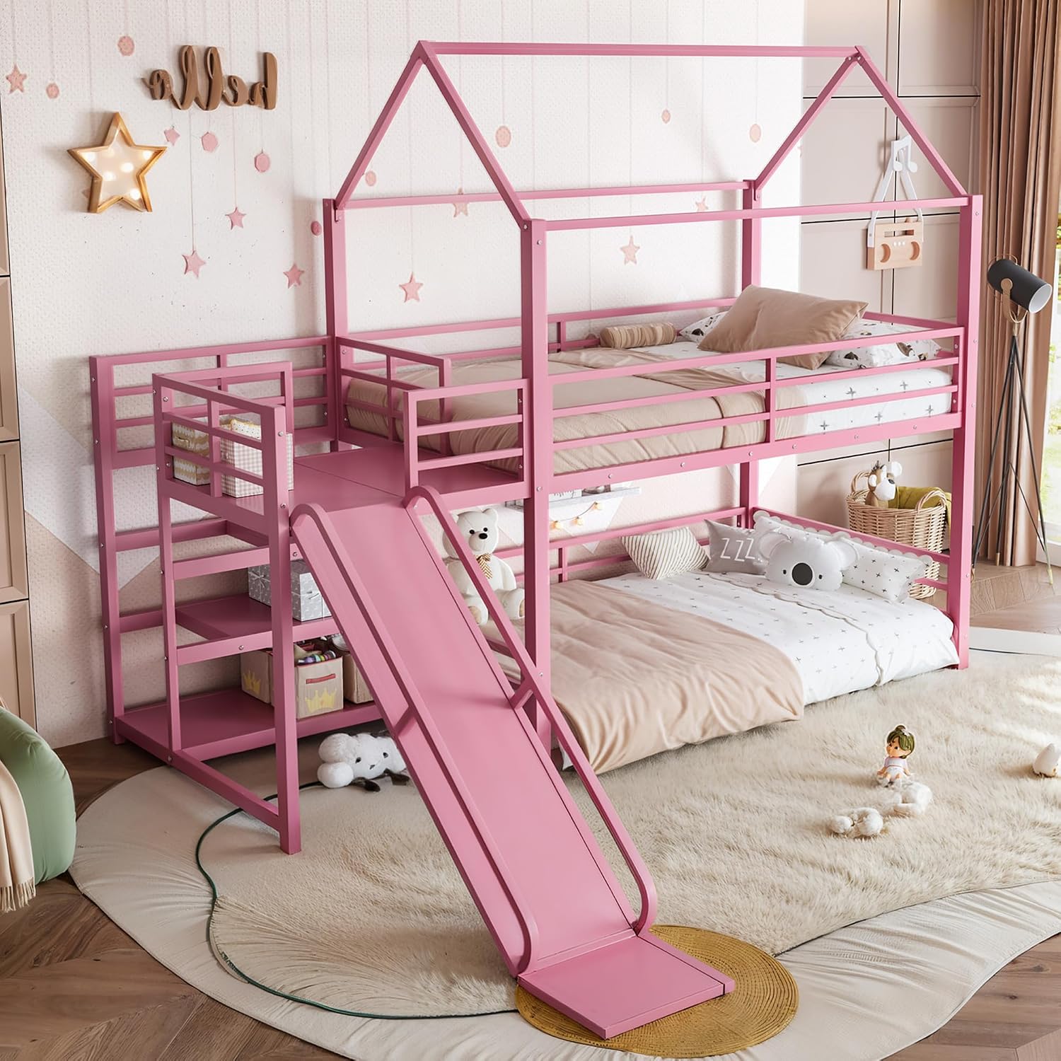 Bunk Bed With Stairs And Slide - Lit superposé avec toboggan et escaliers