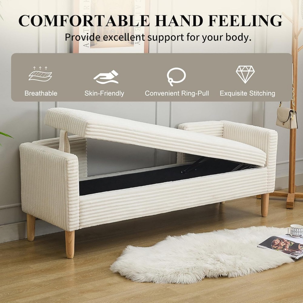 Bedroom Furniture - avec pied en bois, banc d'extrémité