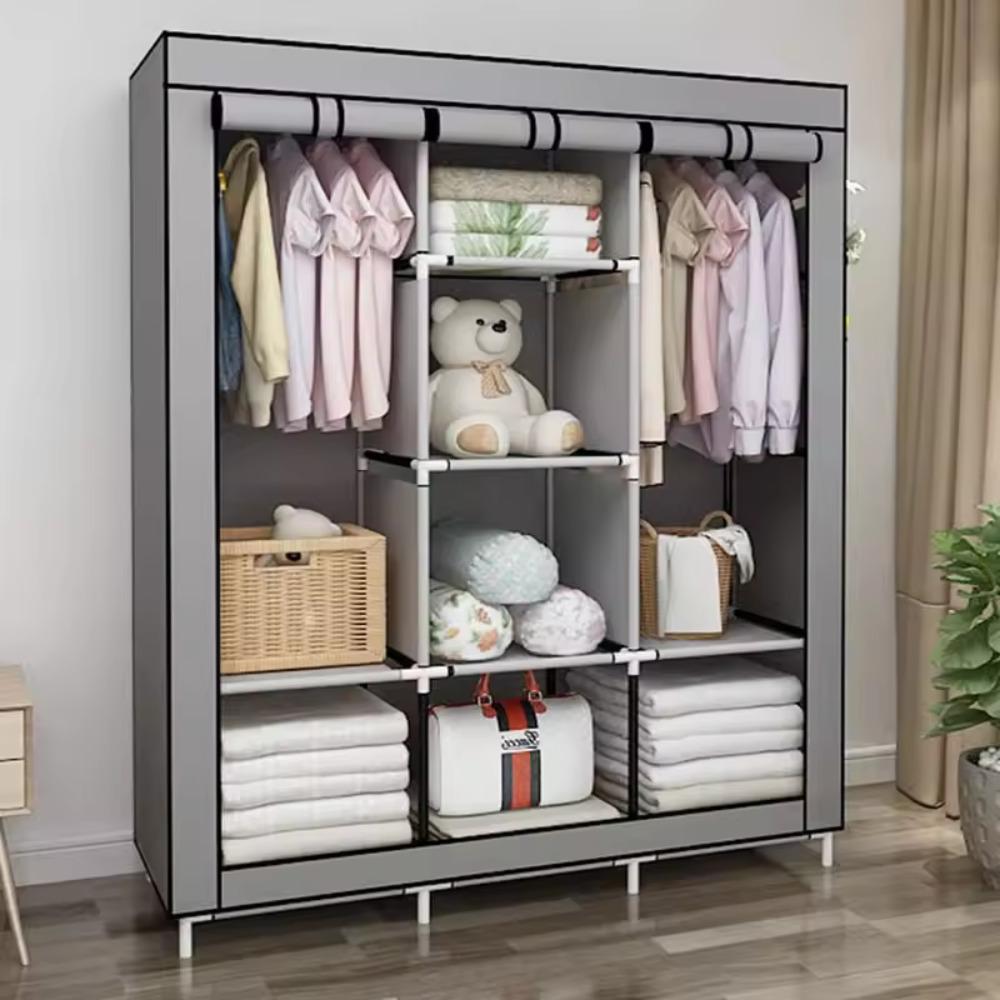 Wardrobe Closet Portable Fabric Cover - Armoire à vêtements portable de 64