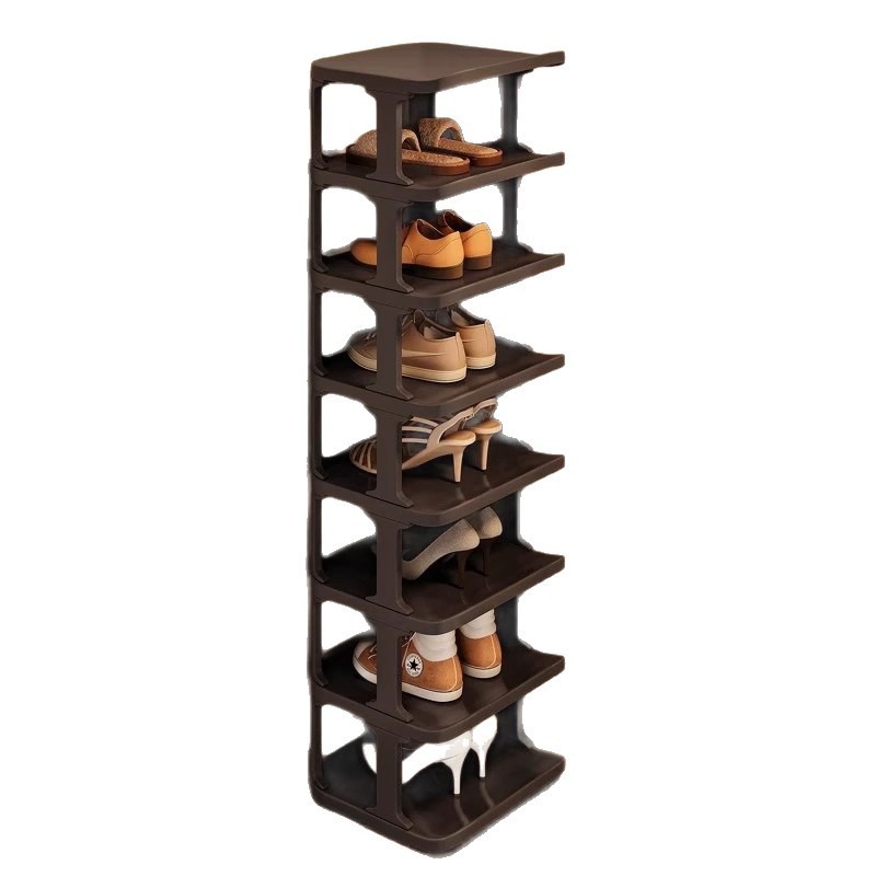 Shoe Rack Cabinet Narrow Entryway - Meuble à chaussures vertical multi-niveaux pour