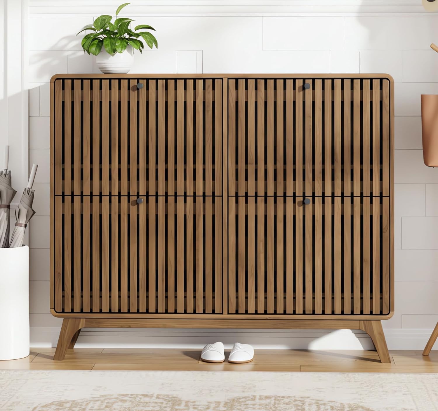 Shoe Rack Cabinet Narrow Entryway - # Grand meuble à chaussures en