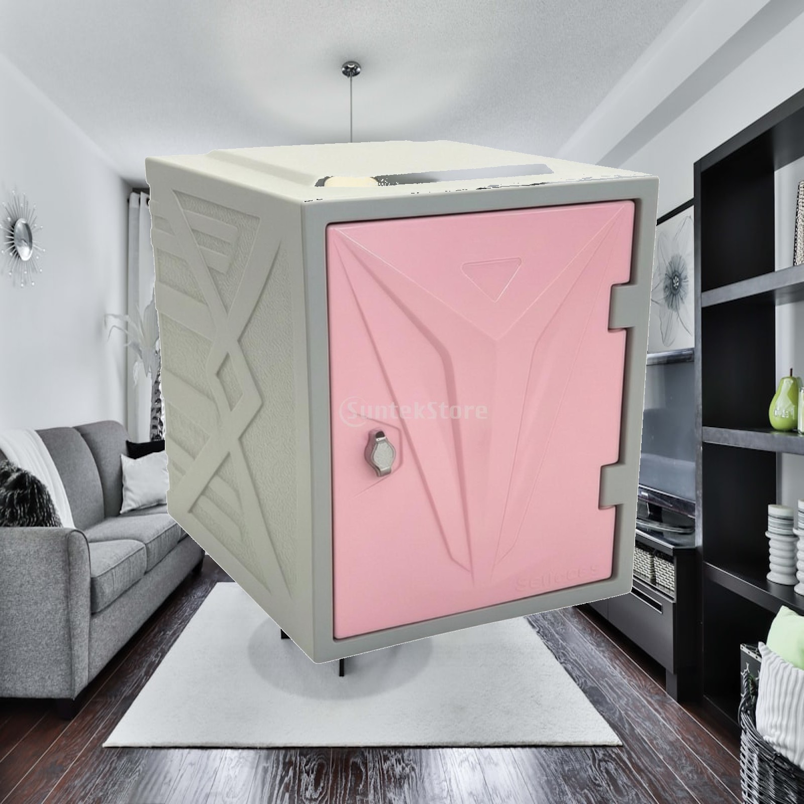 Bedroom Furniture - Armoire de rangement géométrique compacte avec