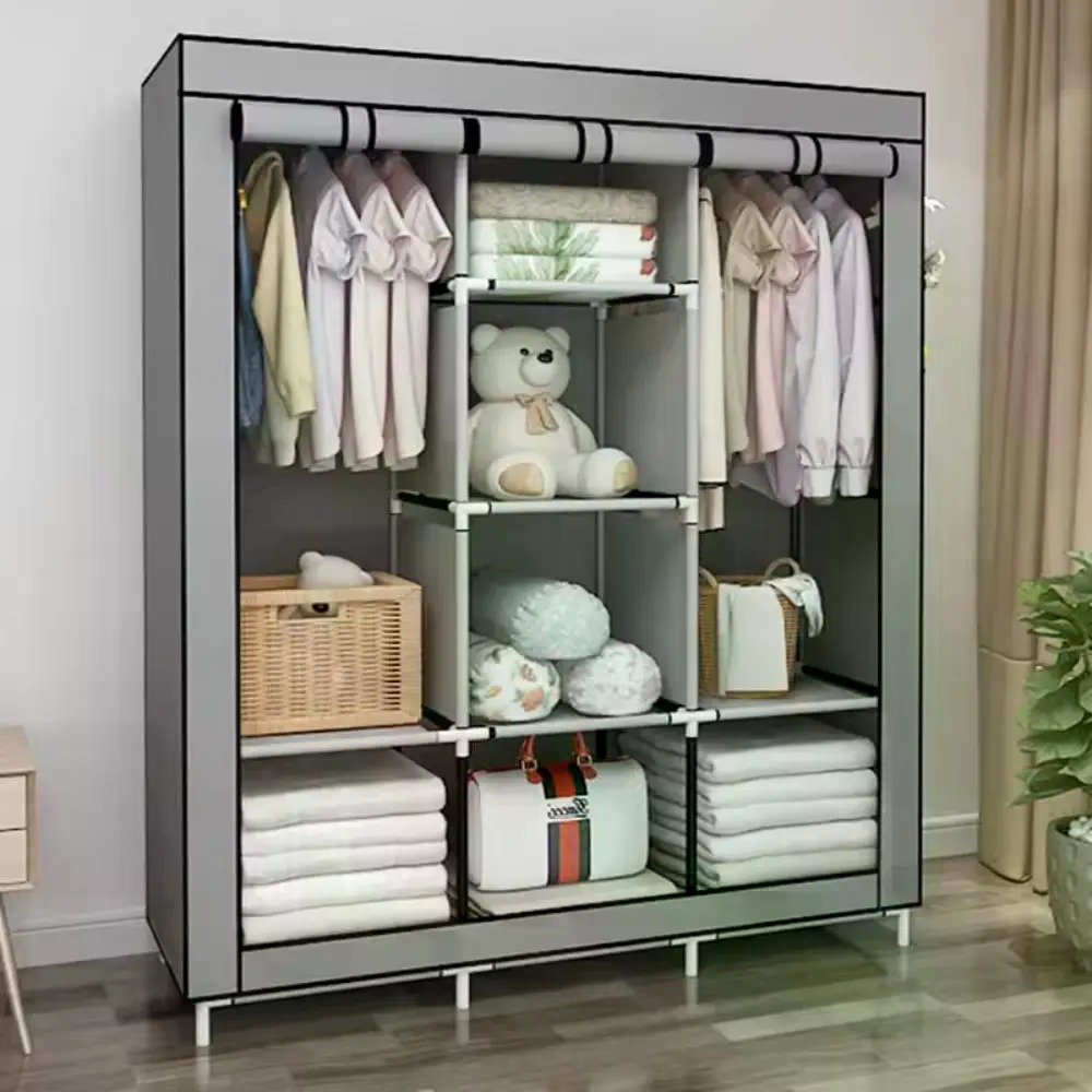 Wardrobe Closet Portable Fabric Cover - Armoire portable couverte en tissu non