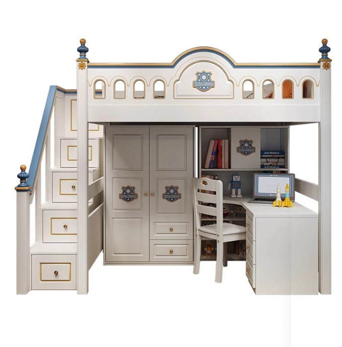 Lit superposé en bois pour cha - Bunk Bed With Stairs And Slide avis et prix