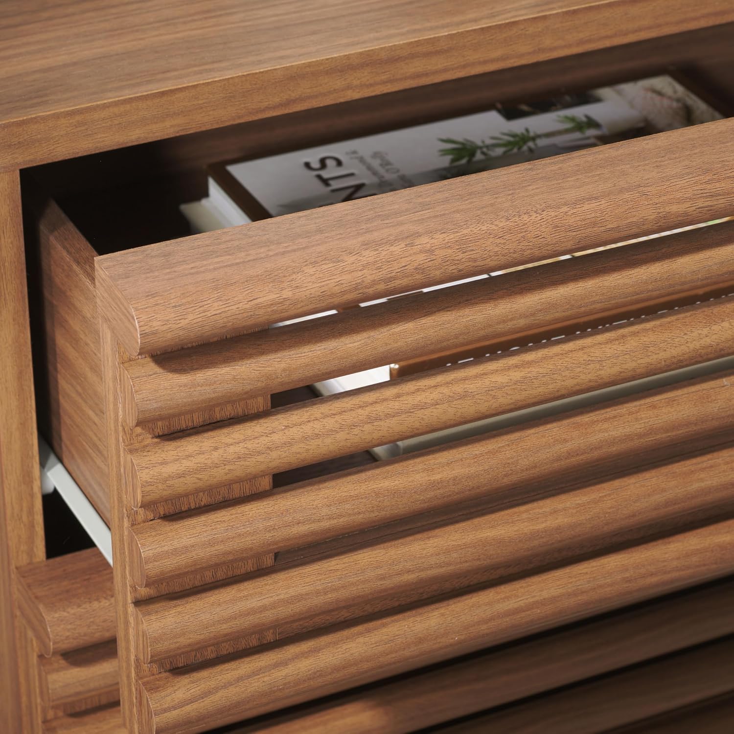 Table de chevet Averi en noyer - Solid Wood Nightstand 2 Drawers avis et prix