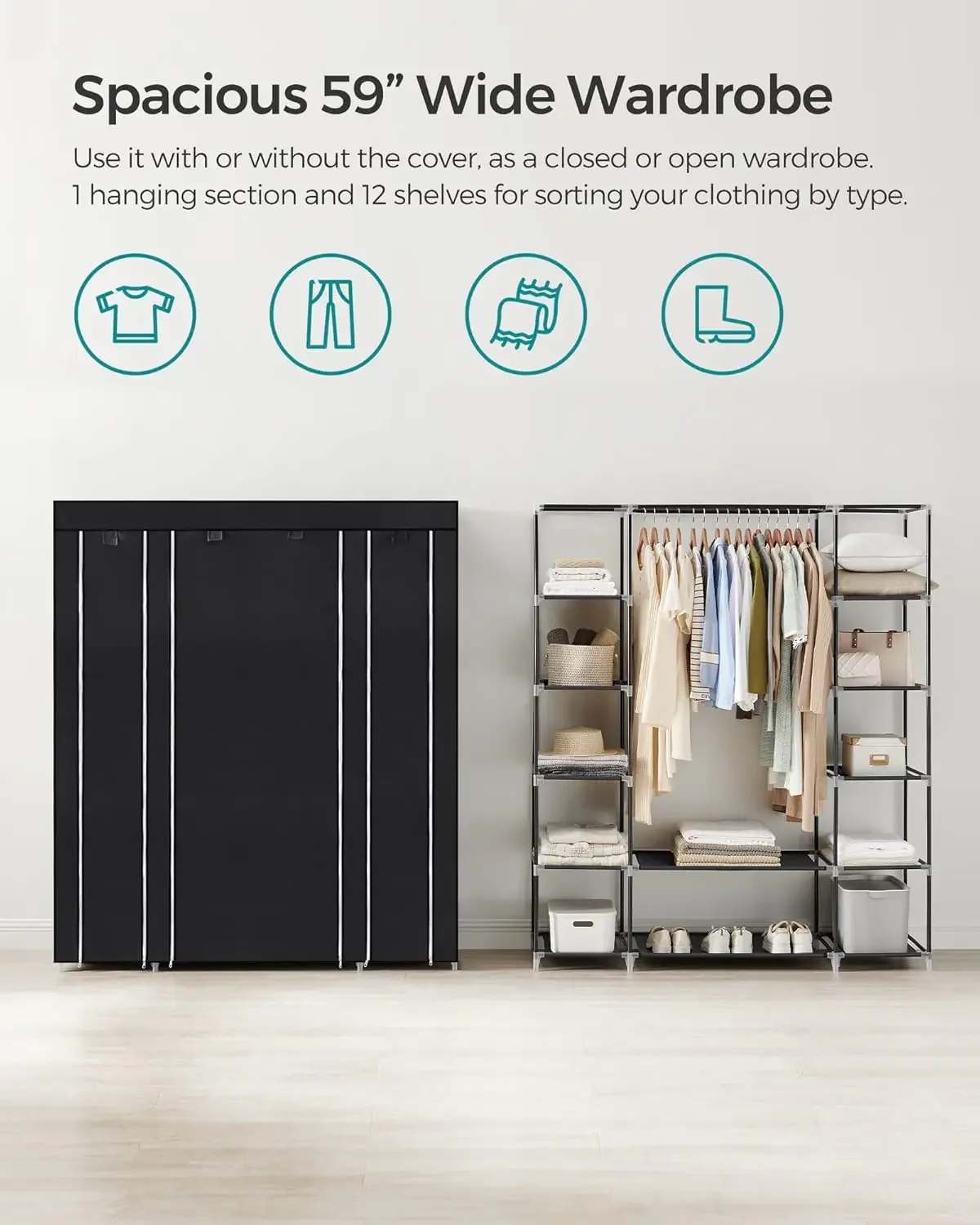 Armoire portable Cheng-Closet  - Wardrobe Closet Portable Fabric Cover avis et prix