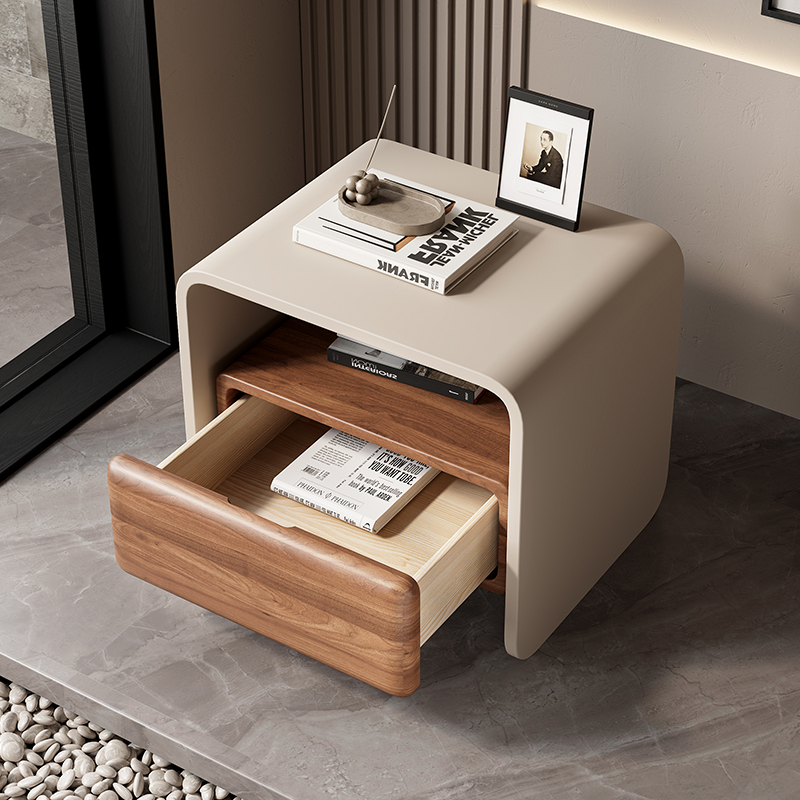 Meubles de luxe en bois massif - Solid Wood Nightstand 2 Drawers avis et prix