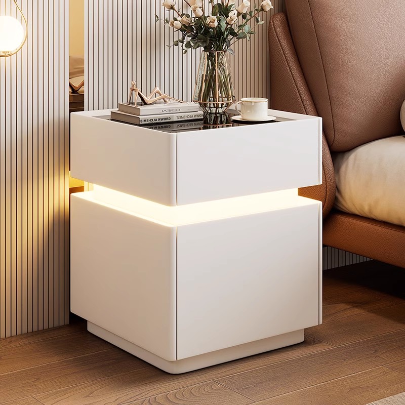 Table de chevet intelligente a - Solid Wood Nightstand 2 Drawers avis et prix