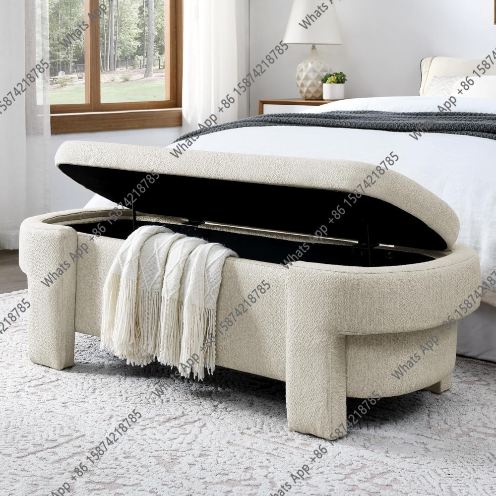 Banc de rangement ovale surdim - Bedroom Furniture avis et prix
