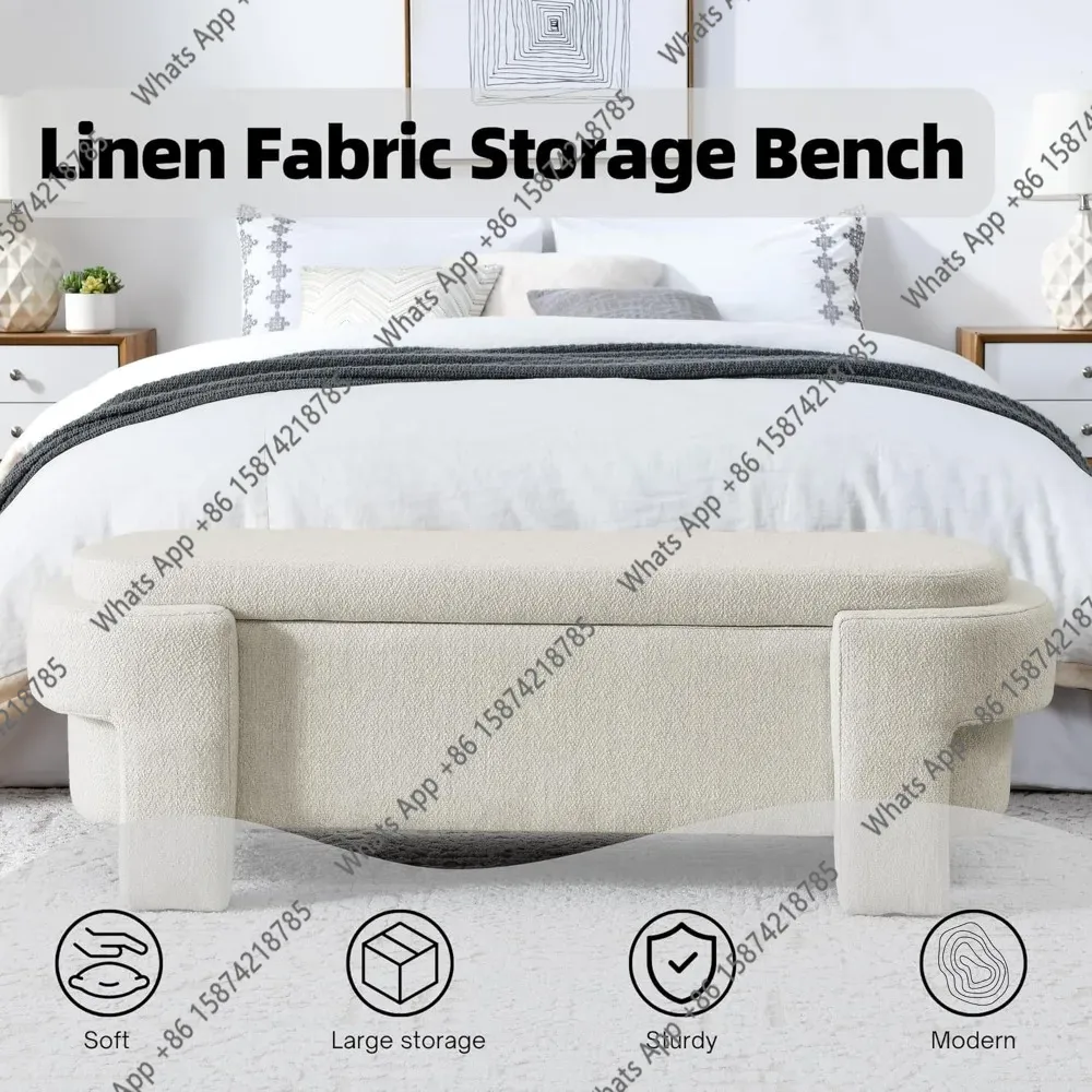 Banc de rangement ovale surdim - Bedroom Furniture avis et prix