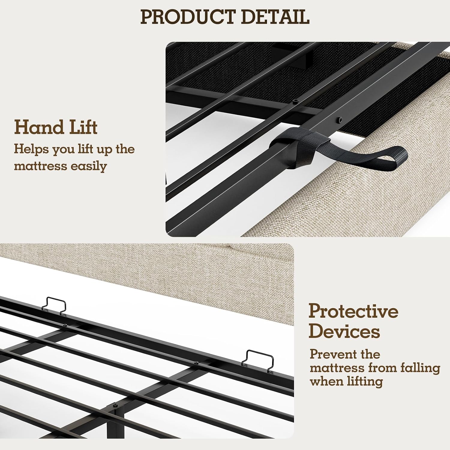 Cadre de lit king-size rembour - Gas Lift Storage Bed Hydraulic avis et prix