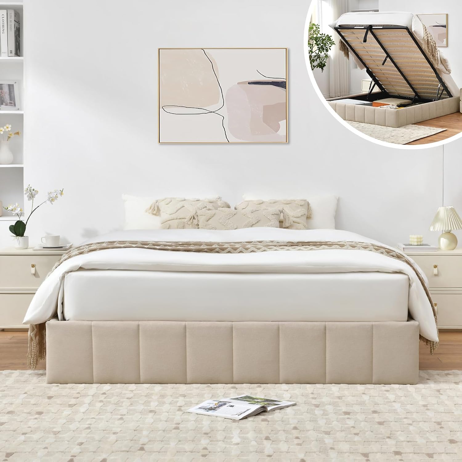 Cadre de lit avec rangement in - Gas Lift Storage Bed Hydraulic avis et prix