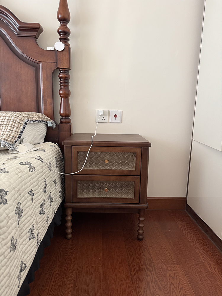 Tables de chevet vintage en ve - Solid Wood Nightstand 2 Drawers avis et prix