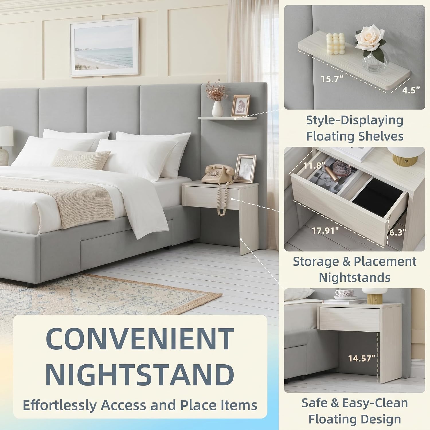 Cadre de lit king size avec ra - King Size Bed Frame With Storage Drawers avis et prix