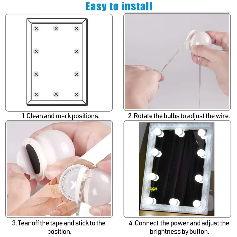 Kit de 10 ampoules LED pour mi - Dressing Table Vanity With Lighted Mirror avis et prix
