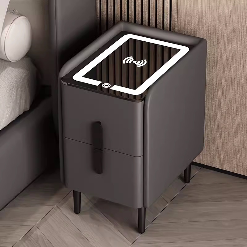 Table de chevet intelligente d - Solid Wood Nightstand 2 Drawers avis et prix