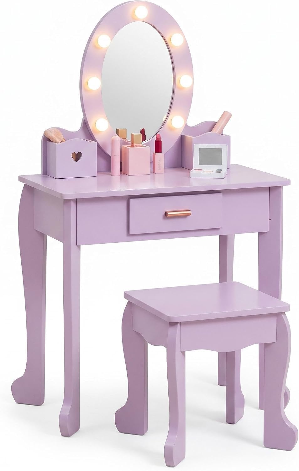 Ensemble coiffeuse et tabouret - Dressing Table Vanity With Lighted Mirror avis et prix