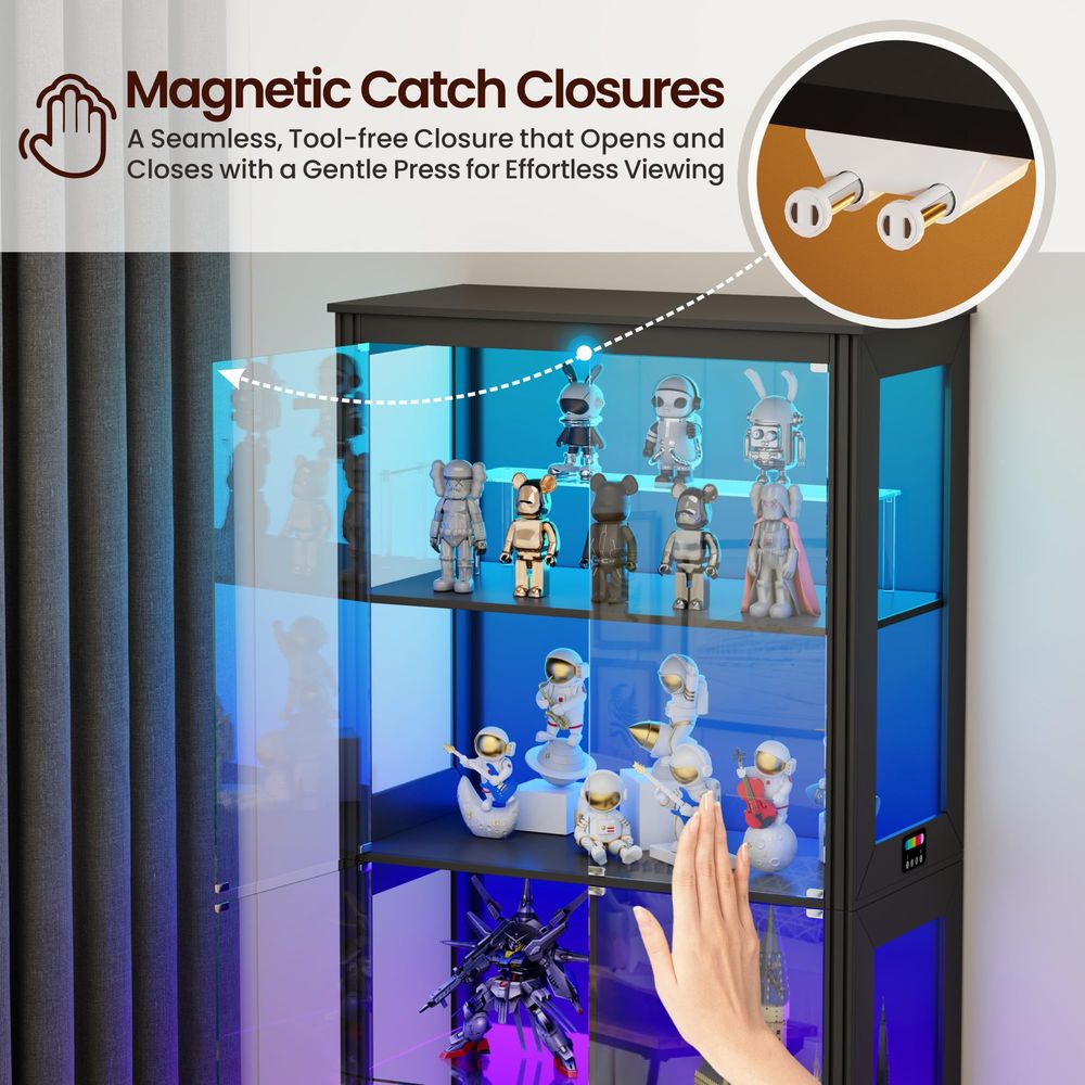 Vitrine d'angle éclairée en bo - Storage avis et prix
