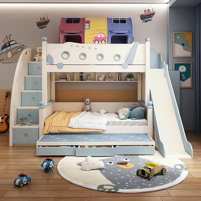 Lit superposé de Style princes - Bunk Bed With Stairs And Slide avis et prix