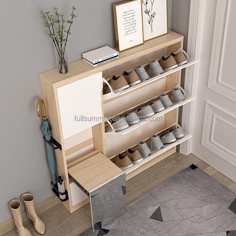 Meuble à chaussures fin, 17 cm - Shoe Rack Cabinet Narrow Entryway avis et prix