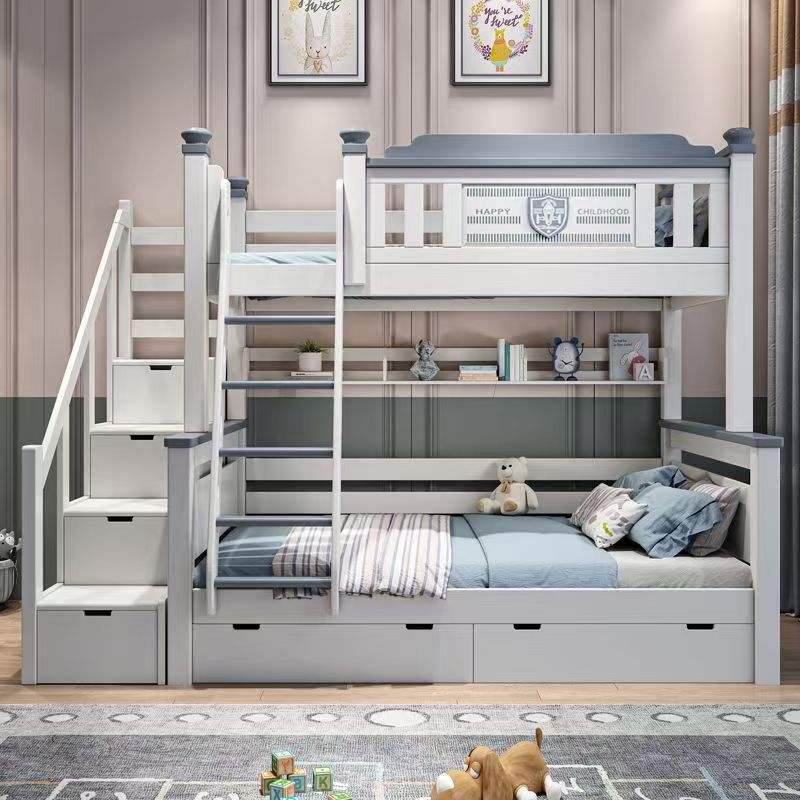 Lit superposé en bois massif p - Bunk Bed With Stairs And Slide avis et prix