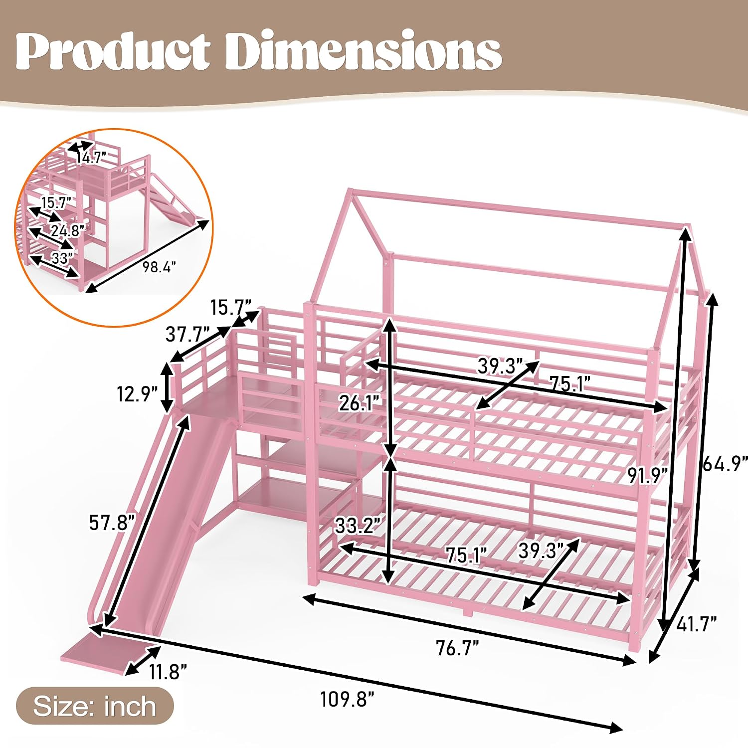 Lit superposé avec toboggan et - Bunk Bed With Stairs And Slide avis et prix