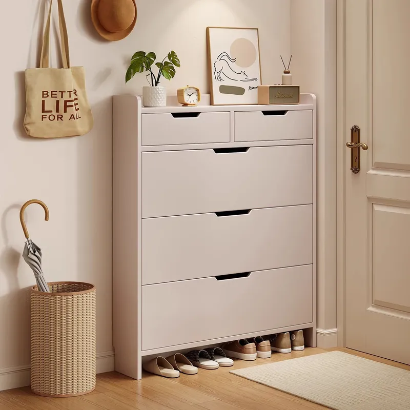 Meuble à chaussures en bois ma - Shoe Rack Cabinet Narrow Entryway avis et prix