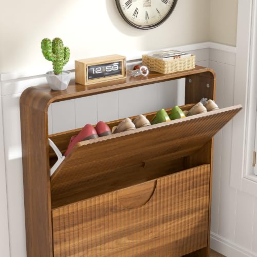 Meuble à chaussures étroit pou - Shoe Rack Cabinet Narrow Entryway avis et prix