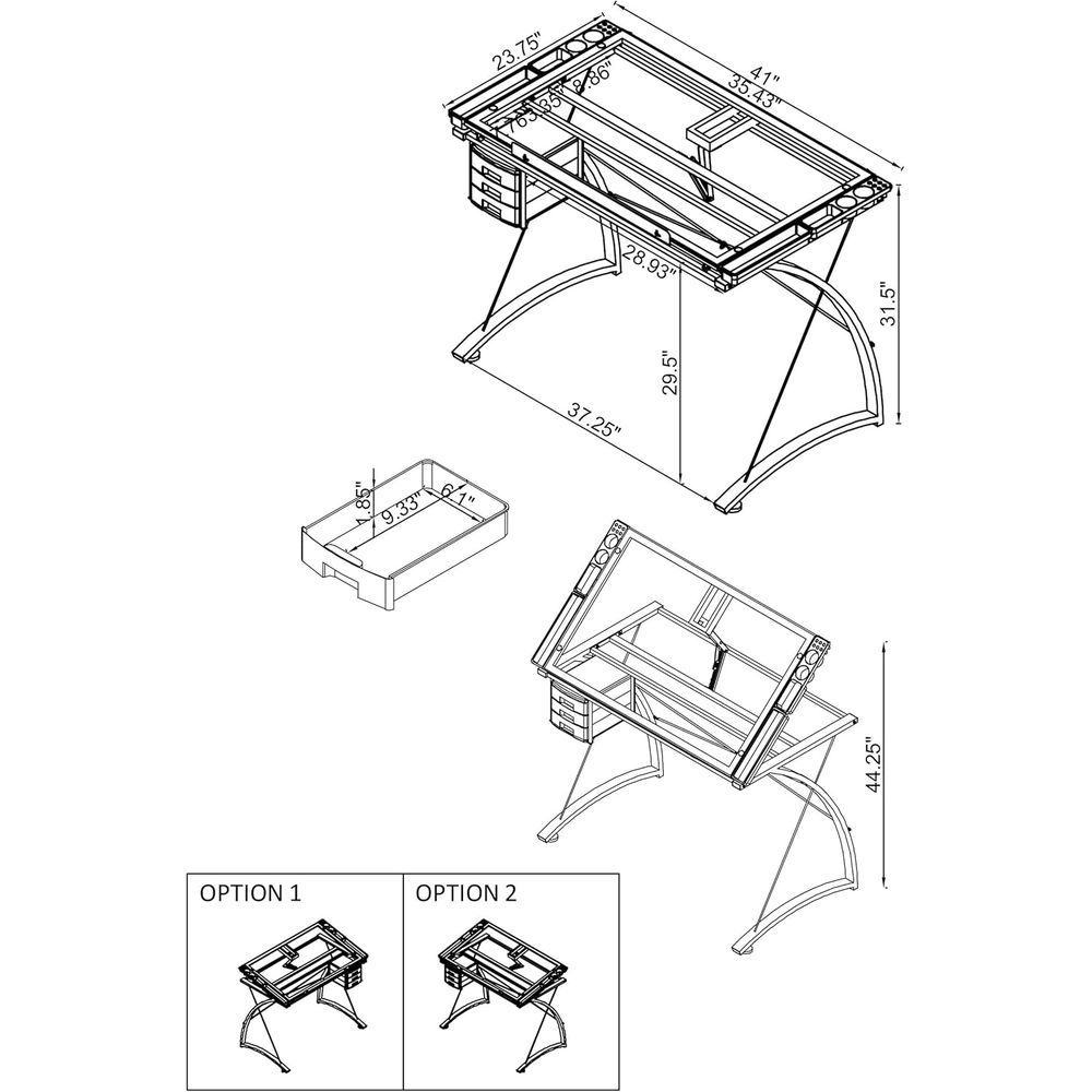 Table à dessin en métal et ver - Tables avis et prix