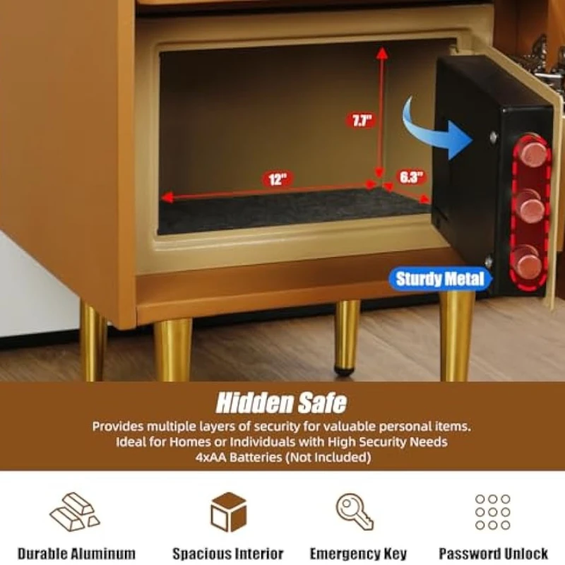 Table de chevet intelligente a - Solid Wood Nightstand 2 Drawers avis et prix