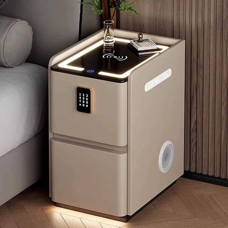 Tables de chevet avec ports US - Solid Wood Nightstand 2 Drawers avis et prix