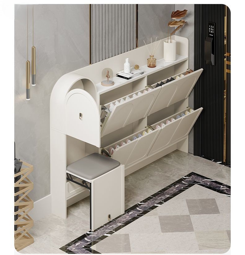 Meuble à chaussures moderne en - Shoe Rack Cabinet Narrow Entryway avis et prix