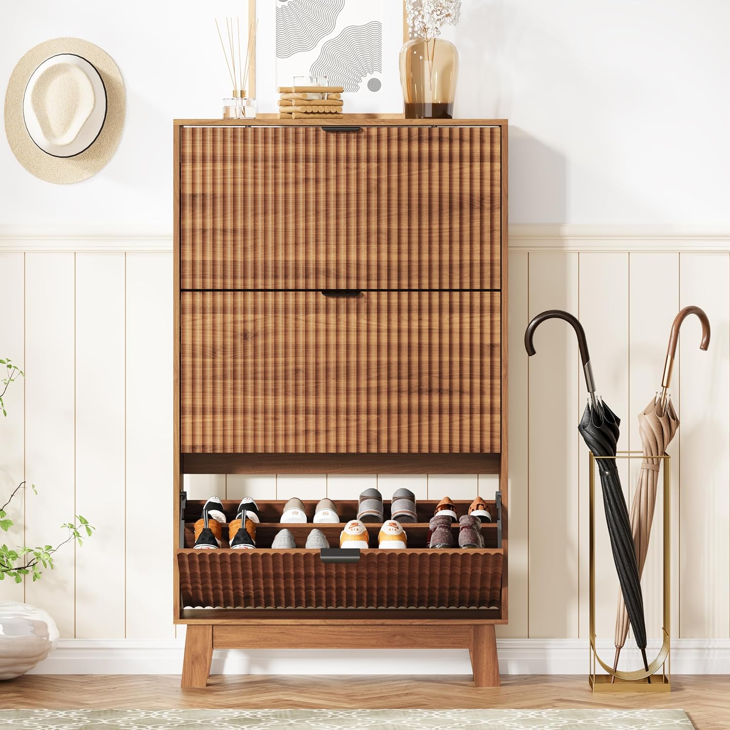 Meuble à chaussures d'entrée a - Shoe Rack Cabinet Narrow Entryway avis et prix
