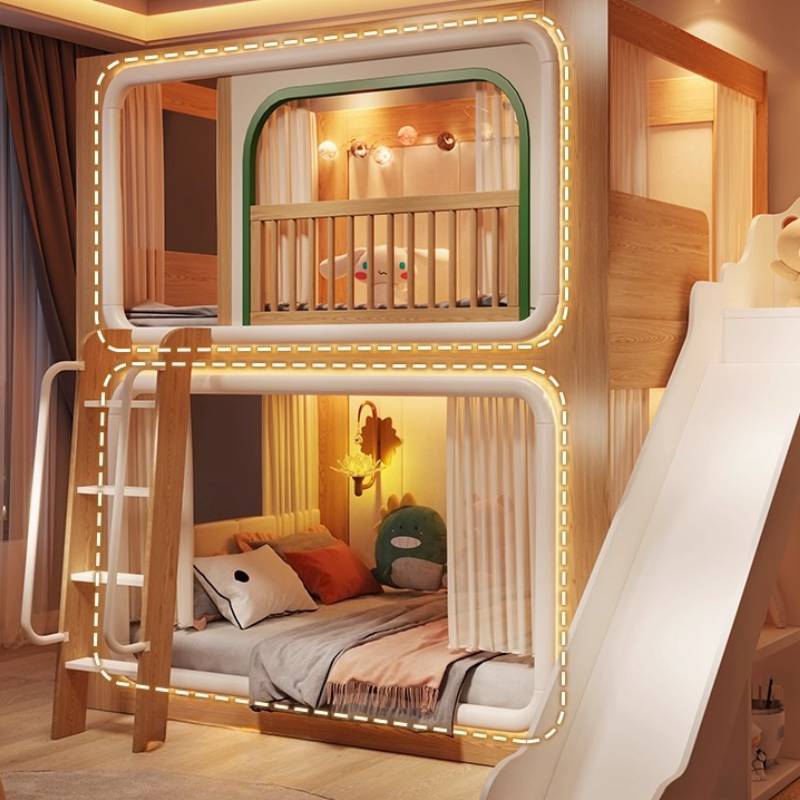 Loft Double étage enfants lits - Bunk Bed With Stairs And Slide avis et prix