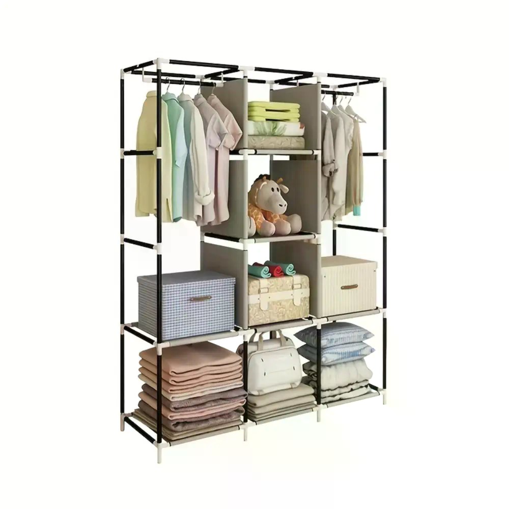 Armoire portable couverte en t - Wardrobe Closet Portable Fabric Cover avis et prix