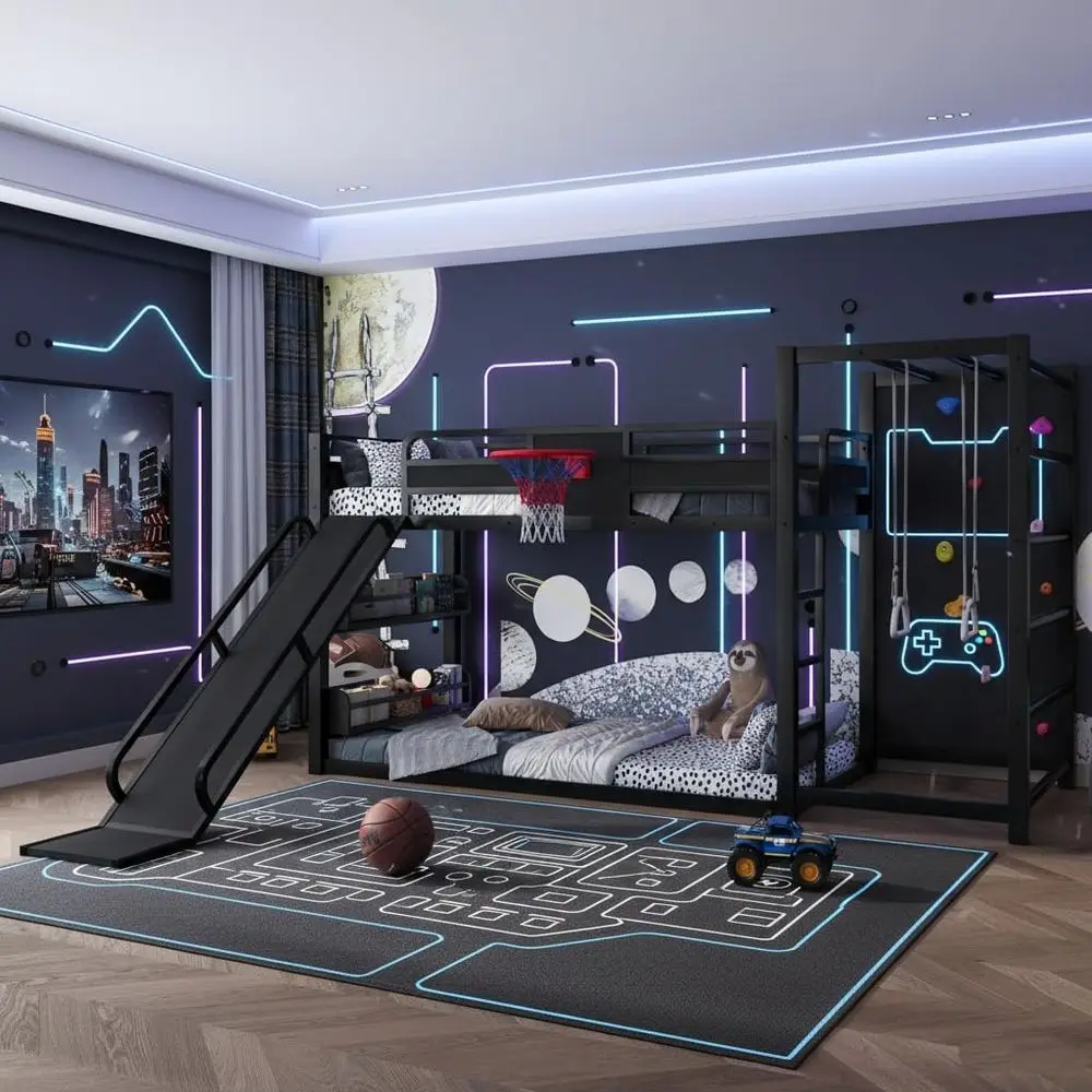 Lit superposé en métal avec pa - Bunk Bed With Stairs And Slide avis et prix